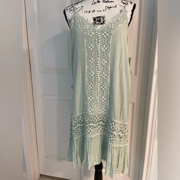 Izzy & Lola | Dresses | Drop Waist Green Izzy Lola Dress | Poshmark
